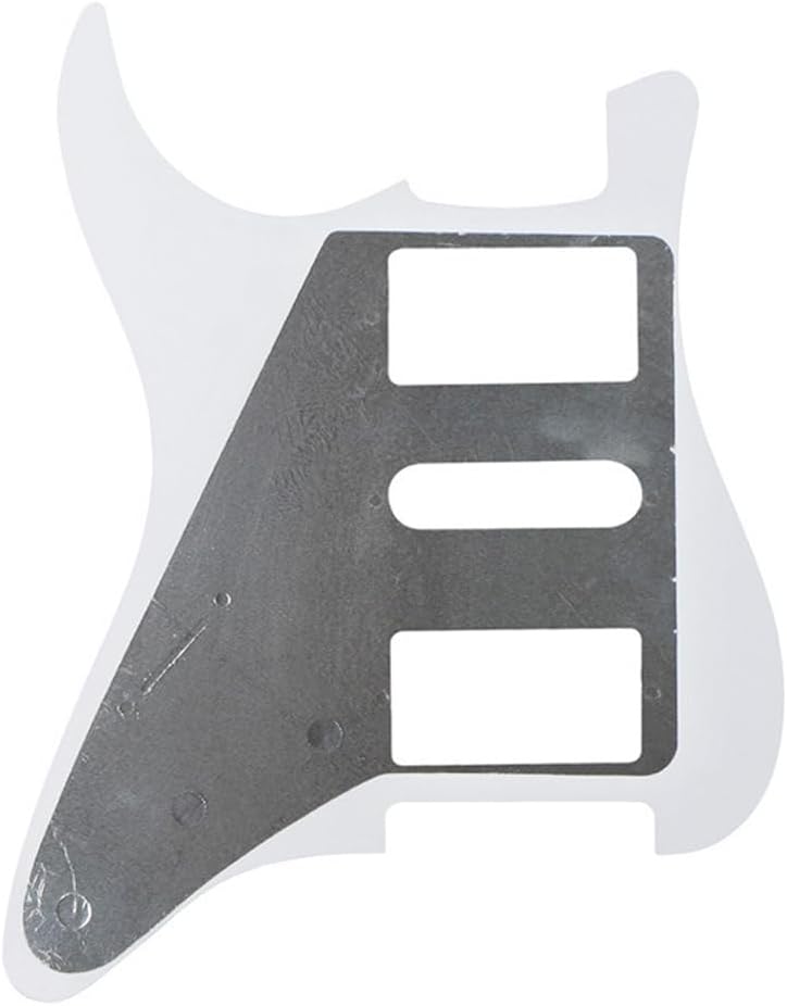 ROZILO Strat HSH Pickguard Pick Guard Scratch Plate with Screws for American/Mexican Standard Strat Modern Style Guitar Replacement Black 3Ply - Image 2